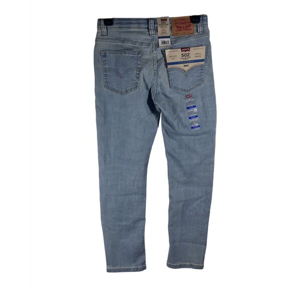 Levi's 502 Jeans Boy's Size 12 Regular Taper Stretch Blue Light Wash 26x27 NWT - Picture 2 of 8